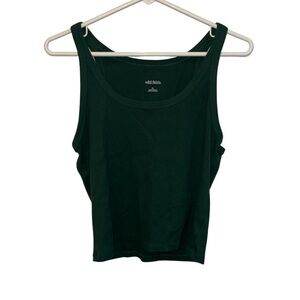Wild Fable Green Crop Fitted Tank Top